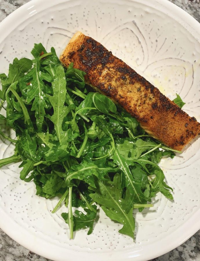 Seared Salmon w/ Arugula Salad