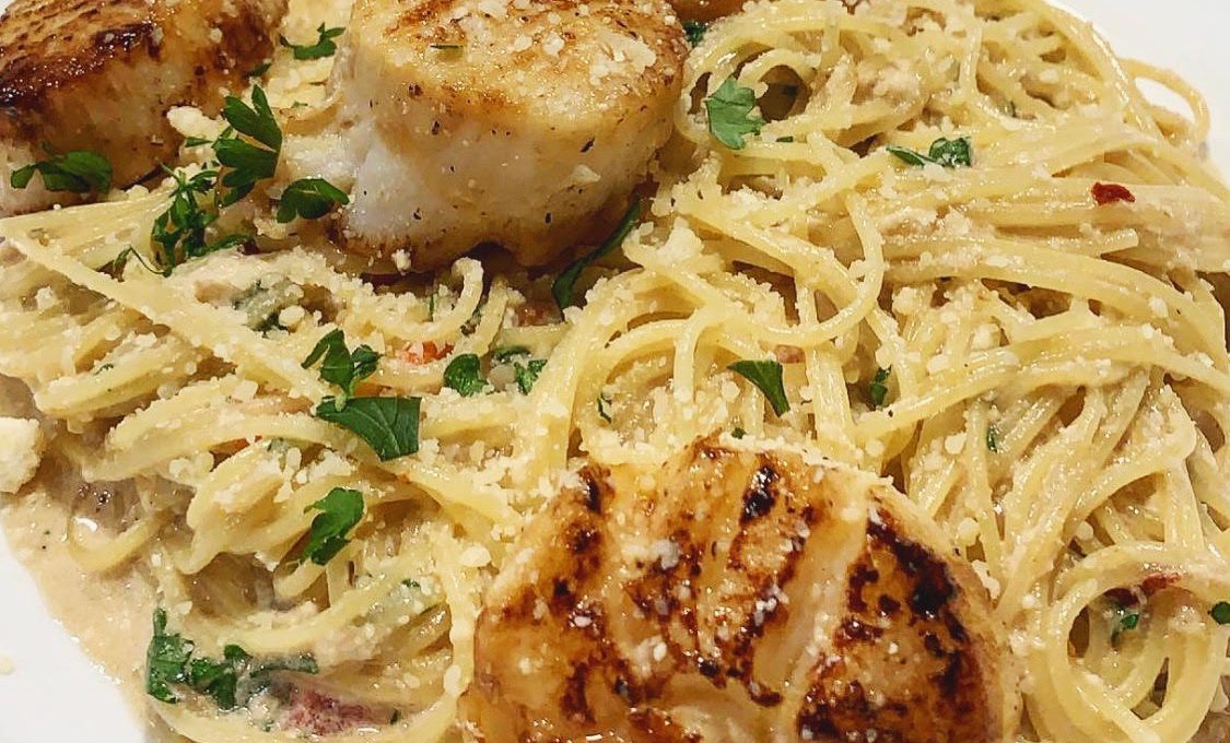 Creamy Seared Scallop Scampi