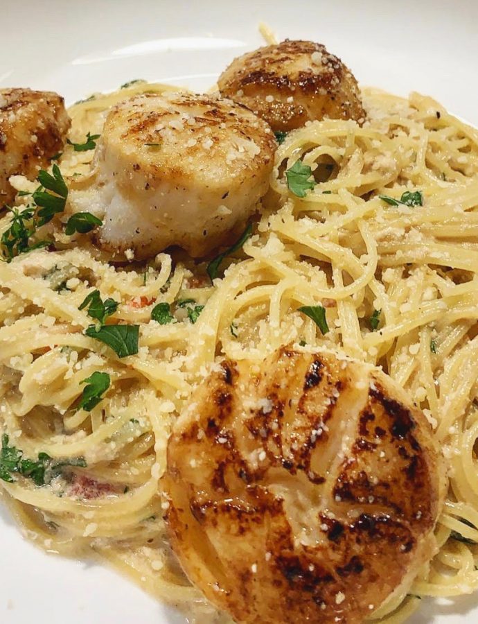 Creamy Seared Scallop Scampi