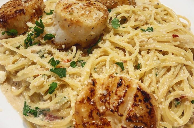 Creamy Seared Scallop Scampi 