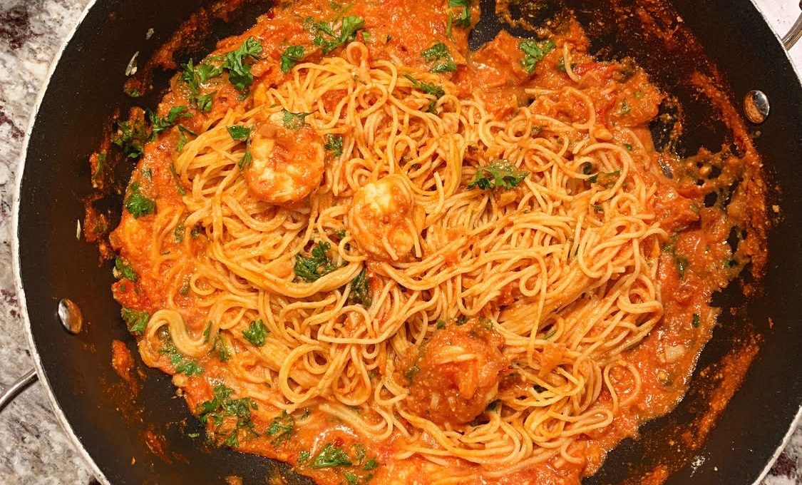 Tuscan Shrimp Pasta