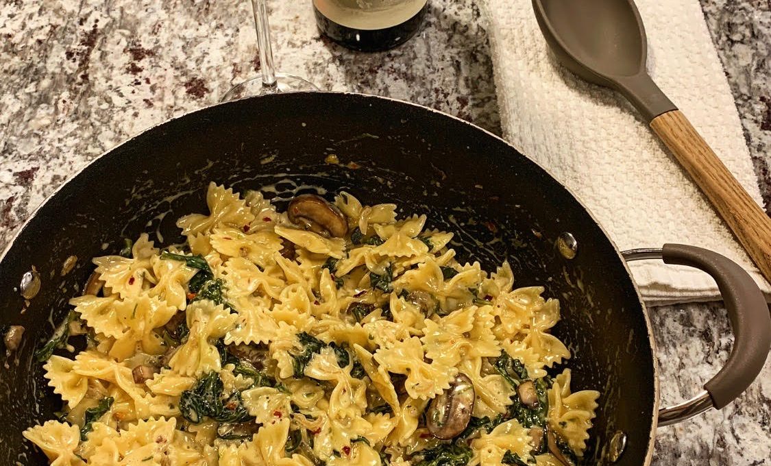 Creamy Mushroom & Spinach Pasta