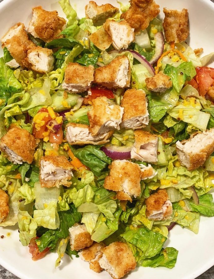 Crispy Chicken Salad w/ Honey Mustard Vinaigrette