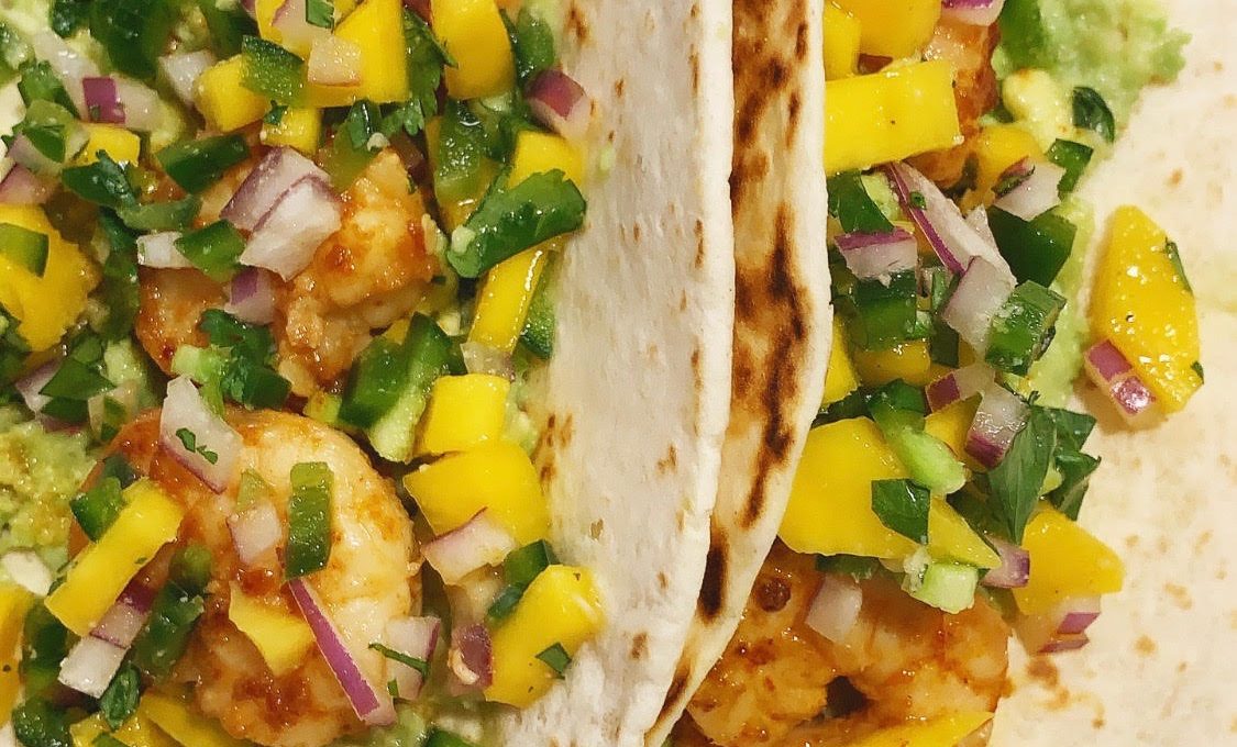 Shrimp Tacos w/ Mango Salsa