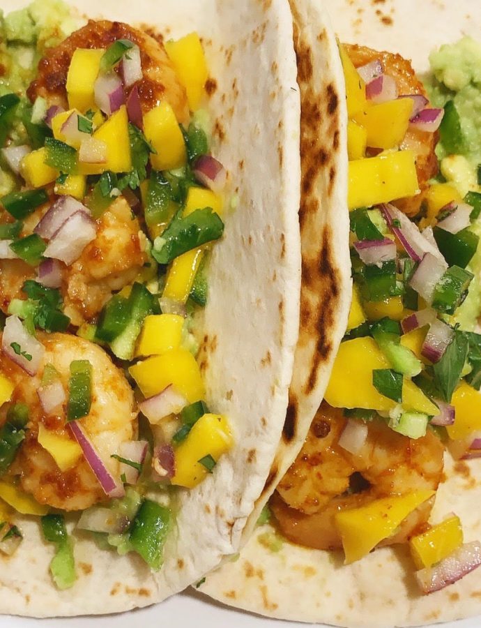 Shrimp Tacos w/ Mango Salsa