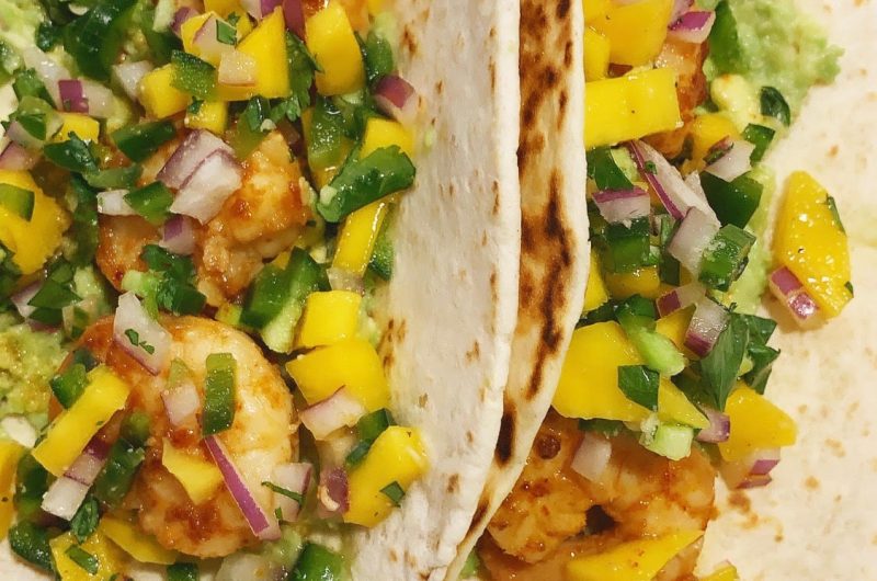 Shrimp Tacos w/ Mango Salsa 