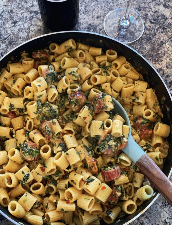 Spicy Sausage & Spinach Pasta