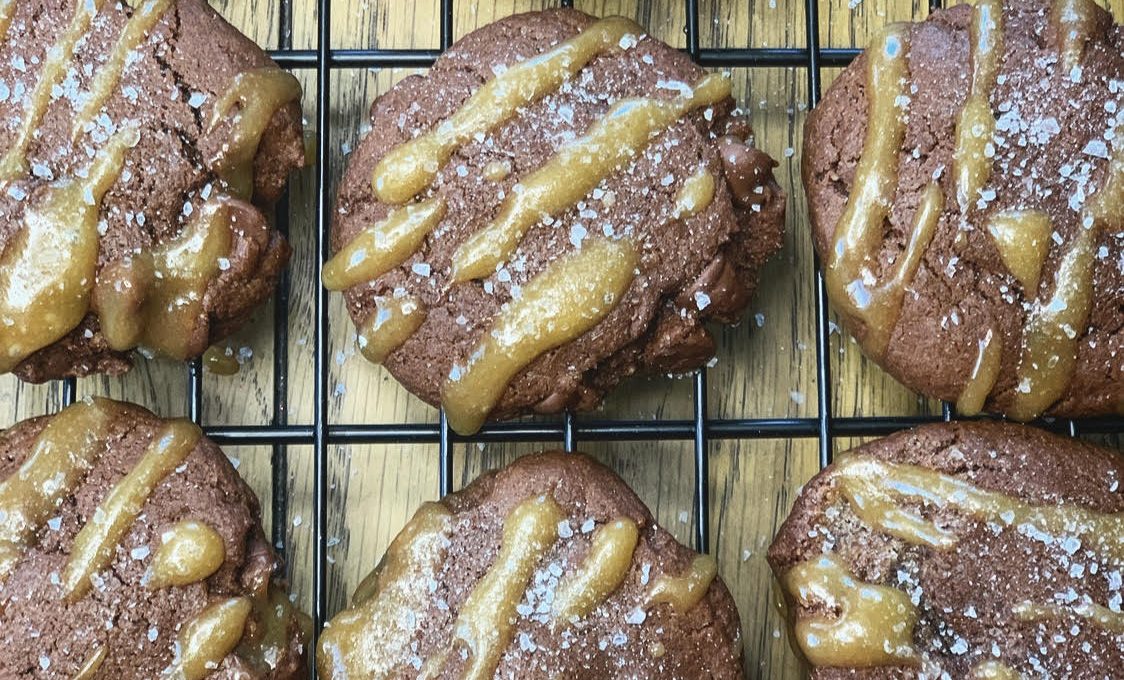 Salted Caramel Fudge Cookies