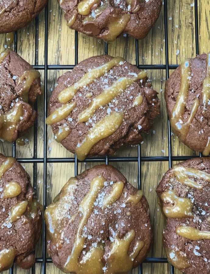 Salted Caramel Fudge Cookies