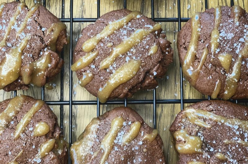 Salted Caramel Fudge Cookies